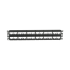 panel de parcheo modular mini com (sin conectores), plano, sin blindaje, de 48 puertos, 2 ur