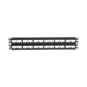 panel de parcheo modular mini com (sin conectores), plano, sin blindaje, de 48 puertos, 2 ur
