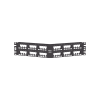 panel de parcheo modular mini com (sin conectores), angulado instalación la ras, sin blindaje, de 48 puertos, 2ur
