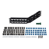 kit de patch panel modular angulado de 48 puertos, con 48 jacks mini com estilo tg cat6a, 19 in, 2 ur