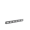 panel de parcheo modular mini com (sin conectores), plano, sin blindaje, con etiqueta y cubierta, de 24 puertos, 1ur