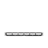 panel de parcheo modular mini com (sin conectores), plano, sin blindaje, con etiqueta y cubierta, de 24 puertos, 1ur