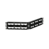 panel de parcheo modular mini com (sin conectores), angulado, sin blindaje, con etiqueta y cubierta, de 48 puertos, 2ur