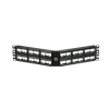 panel de parcheo modular mini com (sin conectores), angulado, sin blindaje, con etiqueta y cubierta, de 48 puertos, 2ur