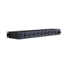 pdu básico para distribución de energía, con 10 tomas nema 5 15r traseras, 1ur, 15 amp, 120 vca