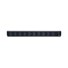 pdu básico para distribución de energía, con 10 tomas nema 5 15r traseras, 1ur, 15 amp, 120 vca
