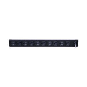 pdu básico para distribución de energía, con 10 tomas nema 5 15r traseras, 1ur, 15 amp, 120 vca