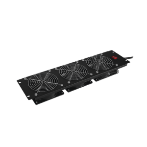 kit de 3 ventiladores para montaje en rack de 19 in, alimentación 220 vca con plug iec c14, 3 ur, color negro