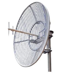 antena parabólica de rejilla | 824 960 mhz | 23 dbi de ganancia | cubre muy bien la banda 5 (850 mhz) celular. antena donadora que se utiliza para los amplificadores de señal celular para cubrir comunidades alejadas.