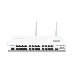 cloud router switch crs125 24g 1s 2hnd in 24 puertos gigabit ethernet, 1 puerto sfp, 802.11b/g/n, para escritorio