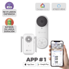 timbre con cámara wi fi (doorbell) de batería recargable / libre de cables / uso exterior con protección (ip65) / cámara 3 megapíxel / llamada a la app / incluye timbre para interior con timbres seleccionables / ranura