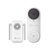 timbre con cámara wi fi (doorbell) de batería recargable / libre de cables / uso exterior con protección (ip65) / cámara 3 megapíxel / llamada a la app / incluye timbre para interior con timbres seleccionables / ranura