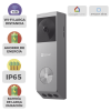 doorbell de batería recargable con transformador de 5vcc o panel solar (incluye panel) / 3 megapíxel / doble lente / protección ip65 / audio de dos vías