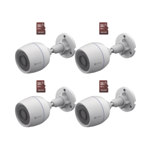 kit de camaras wifi, incluye 4 piezas cs h3c y 4 piezas hs tf e1/32g / detección de movimiento