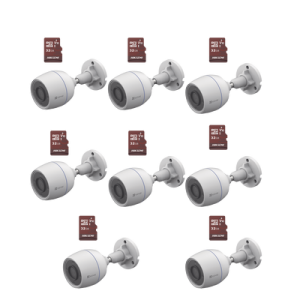 kit de camaras wifi, incluye 8 piezas cs h3c y 8 piezas hs tf e1/32g / detección de movimiento