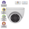 domo ip 3 megapíxel (2k) / wi fi / sirena y estrobo /audio de dos vías / detección humana y vehiculo / notificación push / audios personalizables / ranura para memoria hasta 512gb / uso en exterior ip67