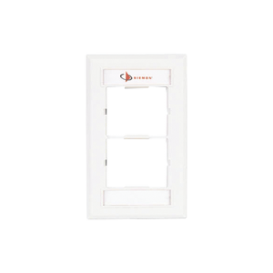 placa de pared ct, para dos acopladores, color blanco