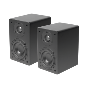 par de altavoces de estantería | woofer de 4'' | tweeter de 1 | acabado negro mate | 40 watts | 8ohms