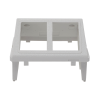 adaptador para placa de pared ct, de dos salidas, angulado, color blanco