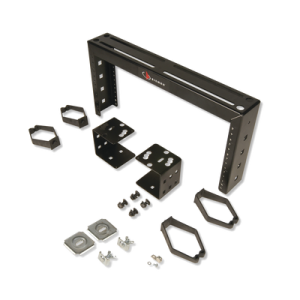 rack abierto, con montaje para charola porta cables, para uso como punto de consolidación, 4ur, color negro