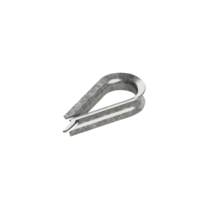 cuello/ guardacabo/ rozadera para cable de 3/8" de acero galv. por inmersión.