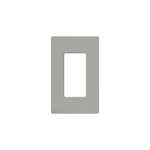 tapa color gris para interruptor o dimmer lutron, 1 gang, limpio y moderno