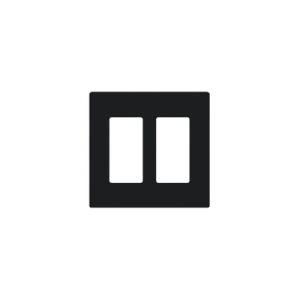 placa de pared 2 espacio, para atenuador (dimmer), switch ó control remoto pico inalámbrico.