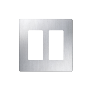 tapa color tipo metálico satin para interruptor o dimmer lutron, 2 gang, limpio y moderno