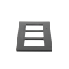 tapa color blanco negro para interruptor o dimmer lutron, 3 gang, limpio y moderno