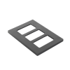 tapa color blanco negro para interruptor o dimmer lutron, 3 gang, limpio y moderno