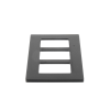 tapa color blanco negro para interruptor o dimmer lutron, 3 gang, limpio y moderno