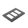 tapa color blanco negro para interruptor o dimmer lutron, 3 gang, limpio y moderno