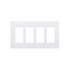 placa de pared 4 espacios, color blanco, para atenuador (dimmer), switch ó control remoto pico inalámbrico
