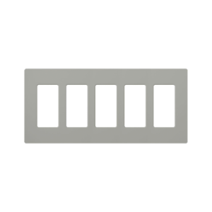 placa de pared color gris, 5 espacios