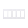 placa de pared 5 espacios, para atenuador (dimmer), switch ó control remoto pico inalámbrico