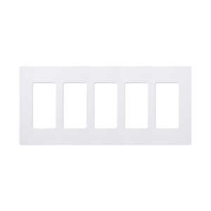 placa de pared 5 espacios, para atenuador (dimmer), switch ó control remoto pico inalámbrico