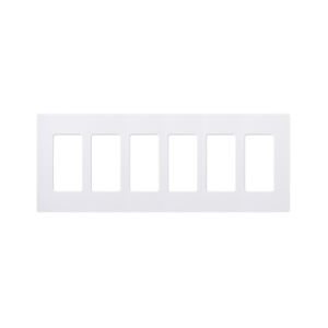placa de pared 6 espacios, para atenuador (dimmer), switch ó control remoto pico inalámbrico
