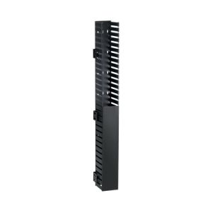 organizador vertical in cabinet, sencillo (solo frontal), para uso con gabinetes panduit, montaje lateral en riel de rack, 40 ur, 1.95 in de ancho, color negro
