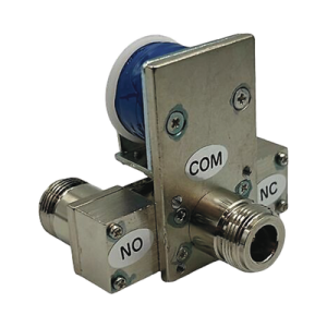 relevador coaxial para antena spdt, 10 14 vcc (12 vcc nom.), 160 ma, 250 watt a 1 ghz.