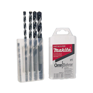 juego de 5 pzas. de broca para concreto con punta de carburo (3/16", 1/4", 5/16", 3/8" y 1/2")
