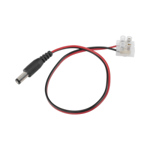 cable de alimentación con conector macho a bloque de terminal atornillable / calibre 18 awg / longitud 28.5 cm / ideal para alimentacion de cámaras.