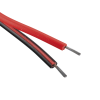 cable con conector hembra, alimentación para vcc con puntas libres.