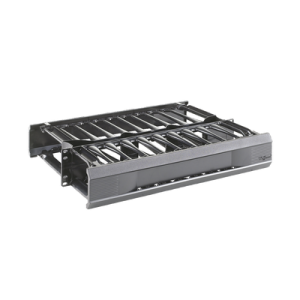 organizador de cables horizontal cabletek, doble (frontal y posterior), para rack de 19in, 2ur