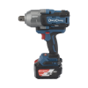 llave de impacto inalámbrica de 20v, entrada de 3/4 in, incluye 2 baterías de 6ah, cargador y estuche