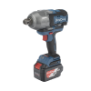 llave de impacto inalámbrica de 20v, entrada de 3/4 in, incluye 2 baterías de 6ah, cargador y estuche