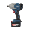 llave de impacto inalámbrica de 20 v, incluye 2 baterías de 5.0 ah, cargador y estuche plástico.