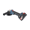 amoladora angular de 20vcc, disco de 4 1/2 in, incluye 2 baterías de 4.0ah, cargador y estuche