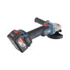 amoladora angular de 20vcc, disco de 4 1/2 in, incluye 2 baterías de 4.0ah, cargador y estuche