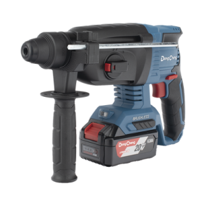 martillo perforador inalámbrico sds plus, incluye 2 baterías 20v, 4.0 ah, cargador y estuche
