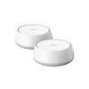 kit 2 routers inalámbrico mesh interior para hogar / doble banda wi fi 7 be3600 mbps / 2 puerto 2.5 gigabit wan/lan / 4 antenas internas / operación multi link mlo / administración mediante la app deco (ios, android) / homeshield